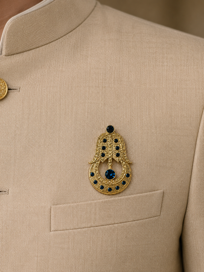 Midnight Crest Brooch