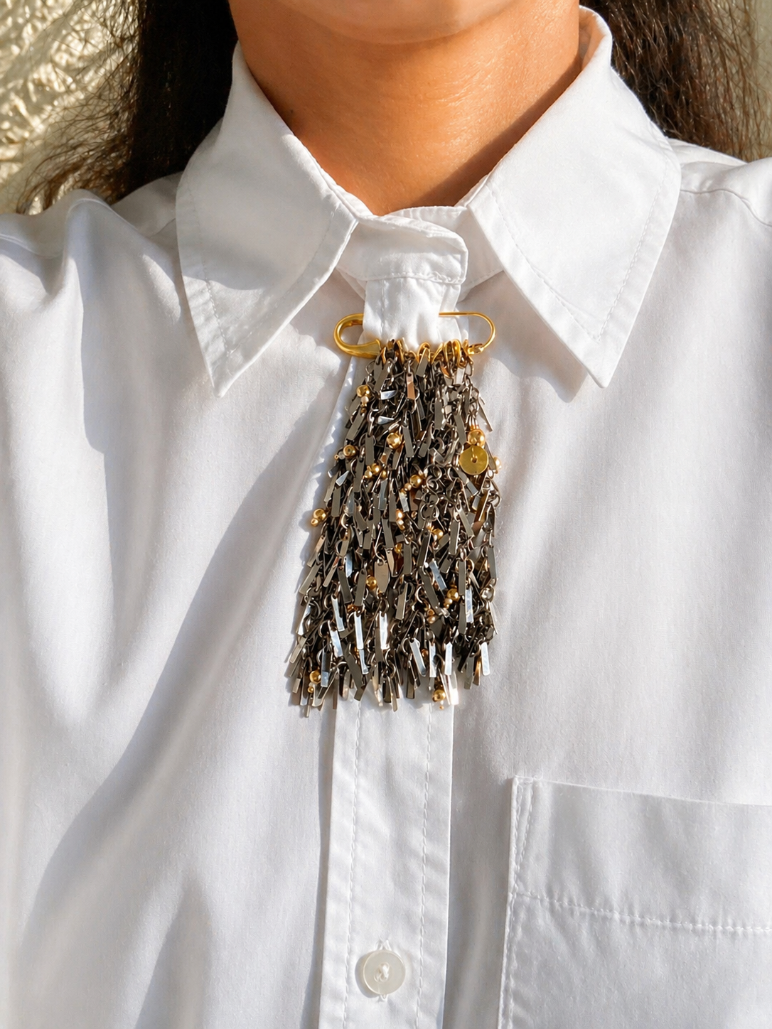 Midnight Fringe Brooch