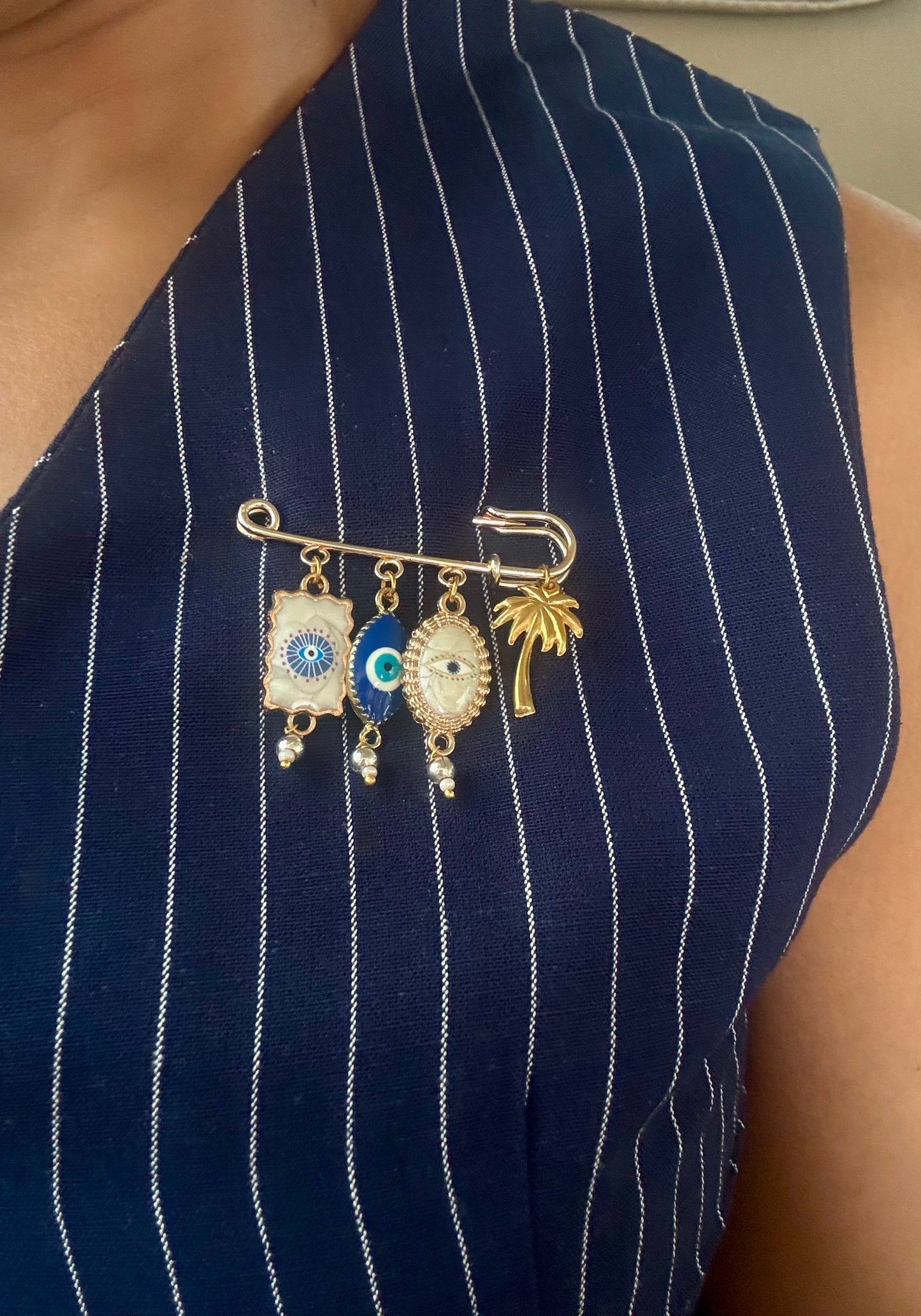 Nazar Charm Pin Brooch