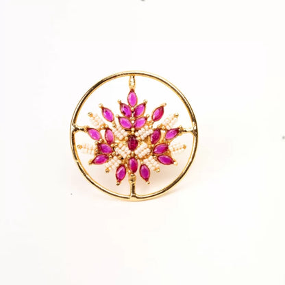Ruby Leaf Choker Set
