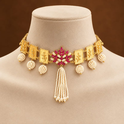 Ruby Leaf Choker