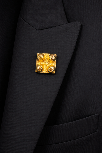 Sheild Square Brooch