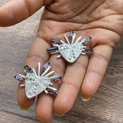 Flawless heart studs Silver