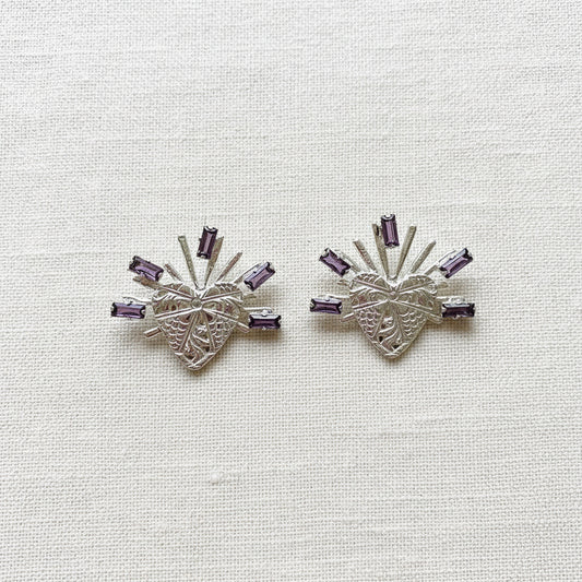 Flawless heart studs Silver