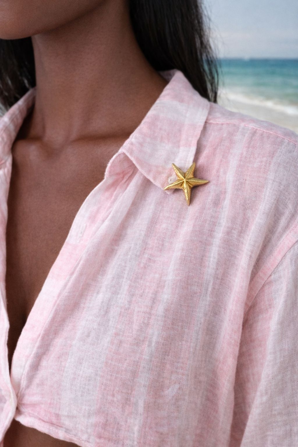 Handcrafted Artisan Metal Brooch