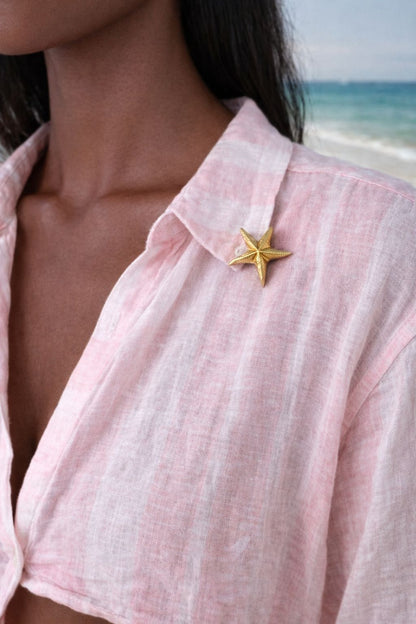 Handcrafted Artisan Metal Brooch