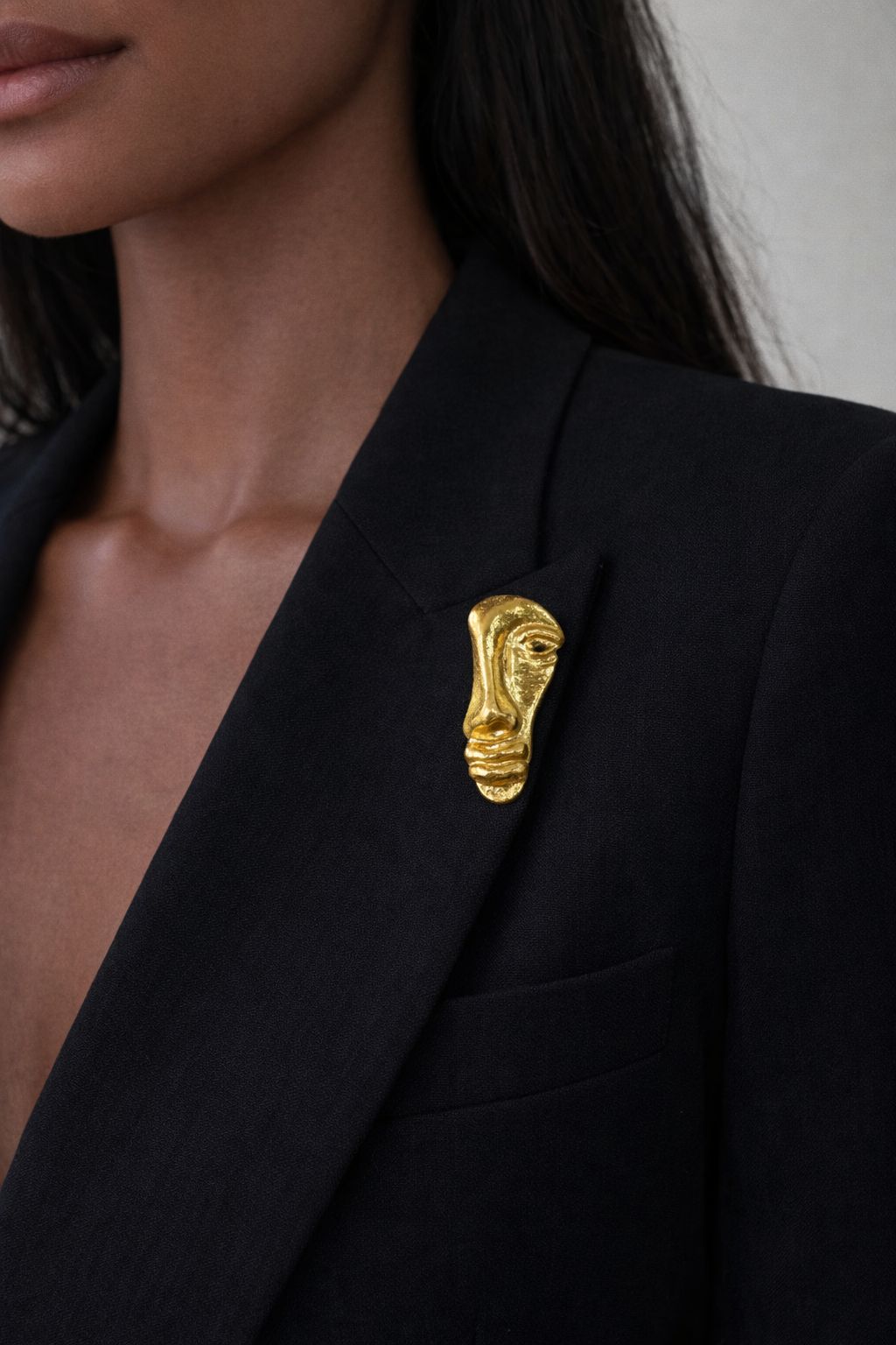 Handcrafted Artisan Metal Brooch