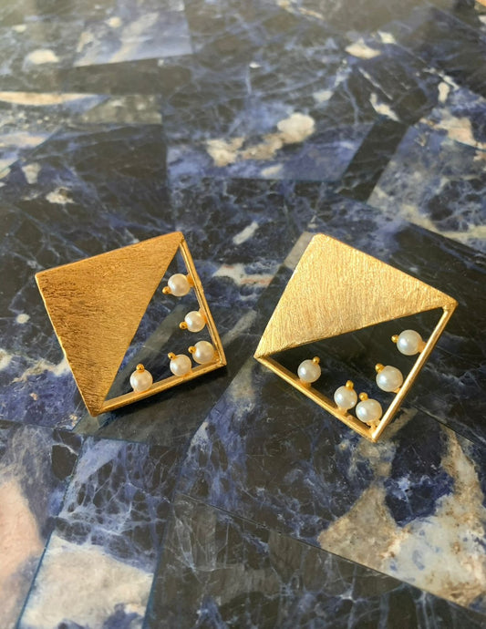 Half and Half Square Studs