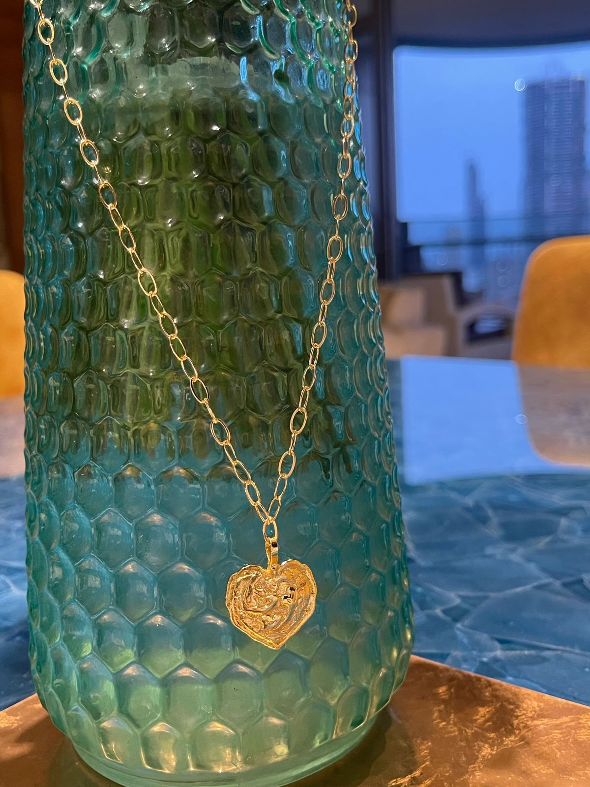 Gold heart pendant