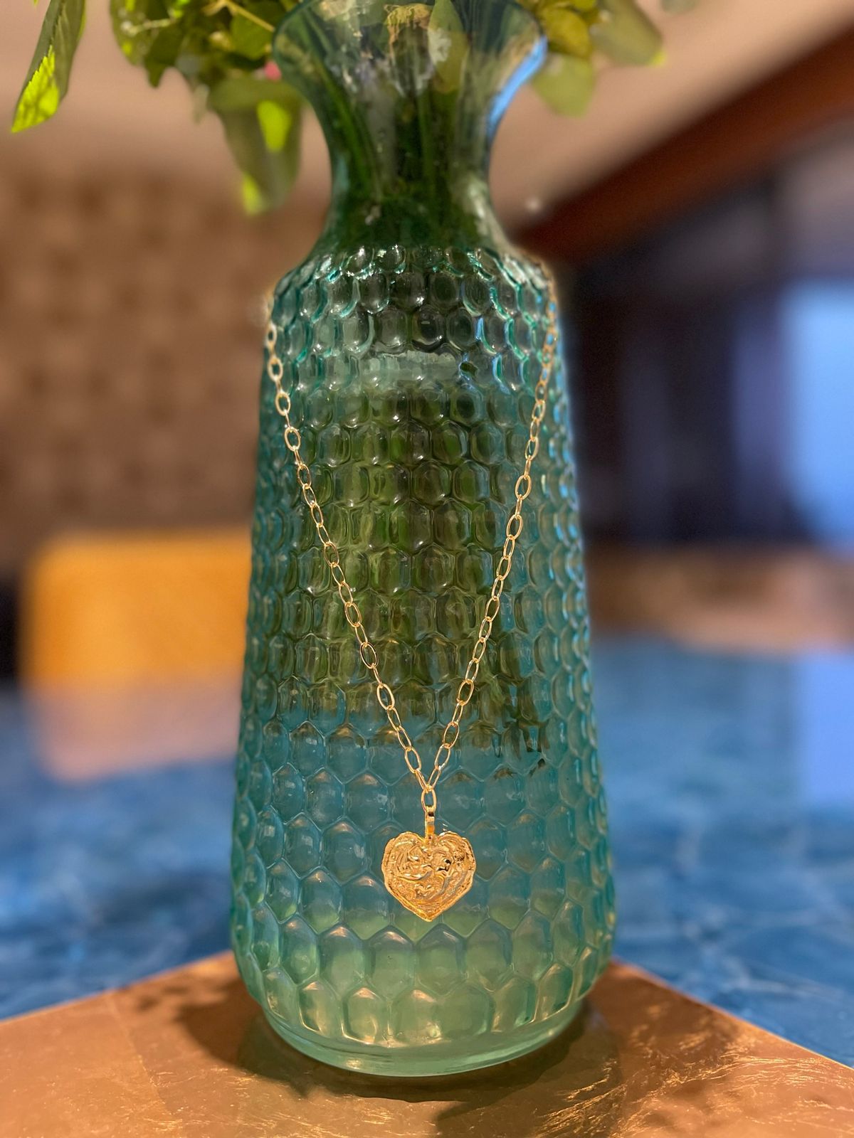 Gold heart pendant