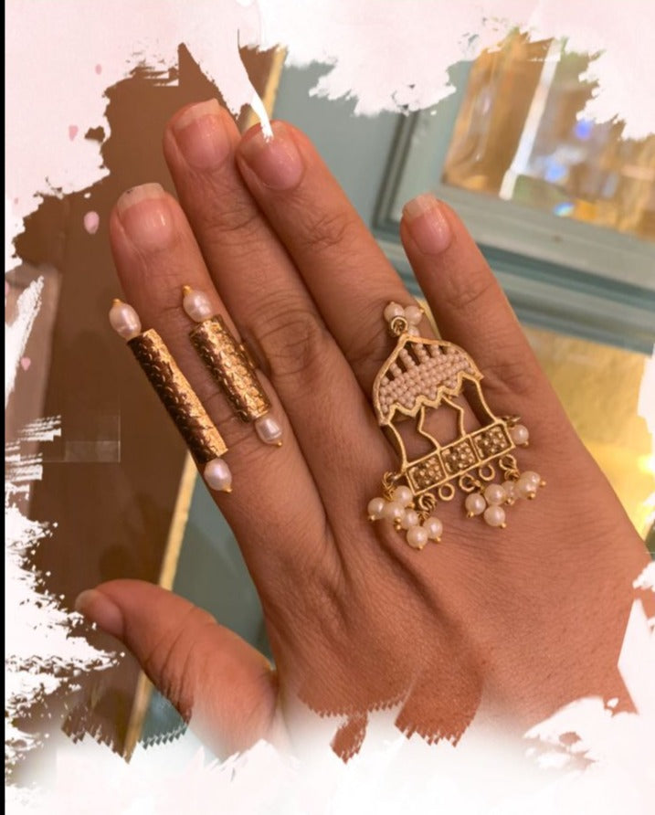 Double trouble Palki ring set