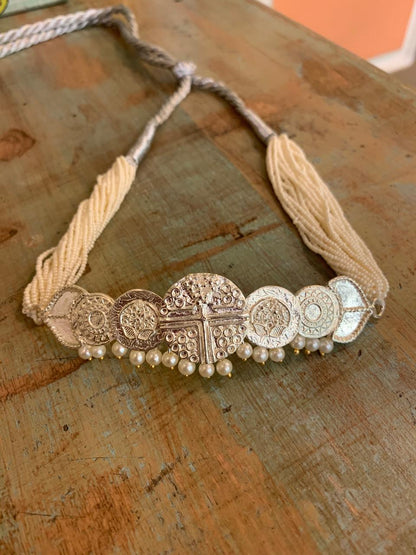 Silver Coin Choker