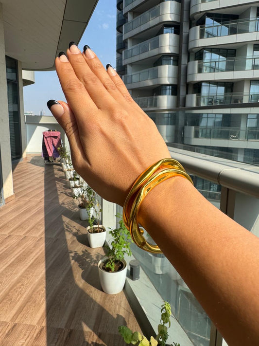 Gold Twisted Bangle