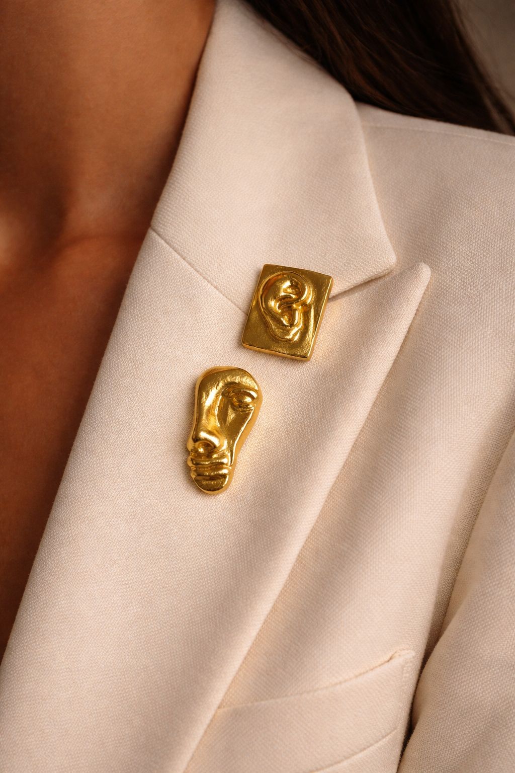 Handcrafted Artisan Metal Brooch