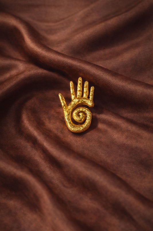 Soul Spiral Hand Brooch