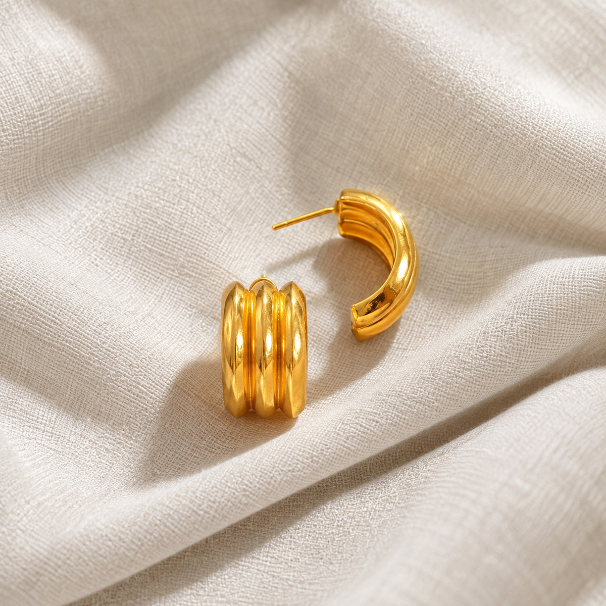Semi Circle Hoop Gold