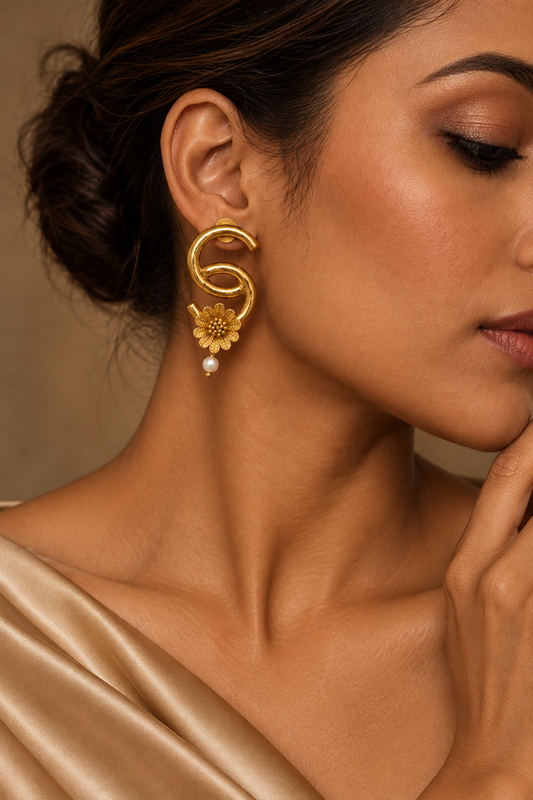 Auric Sunflower Earrings