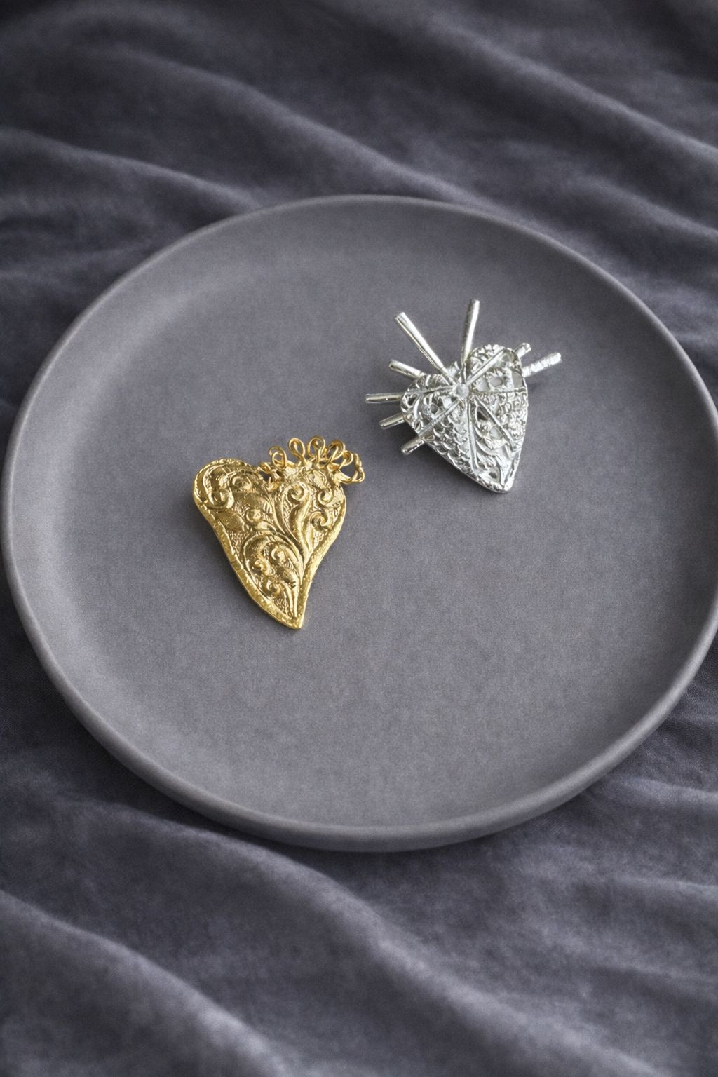 Handcrafted Artisan Metal Brooch