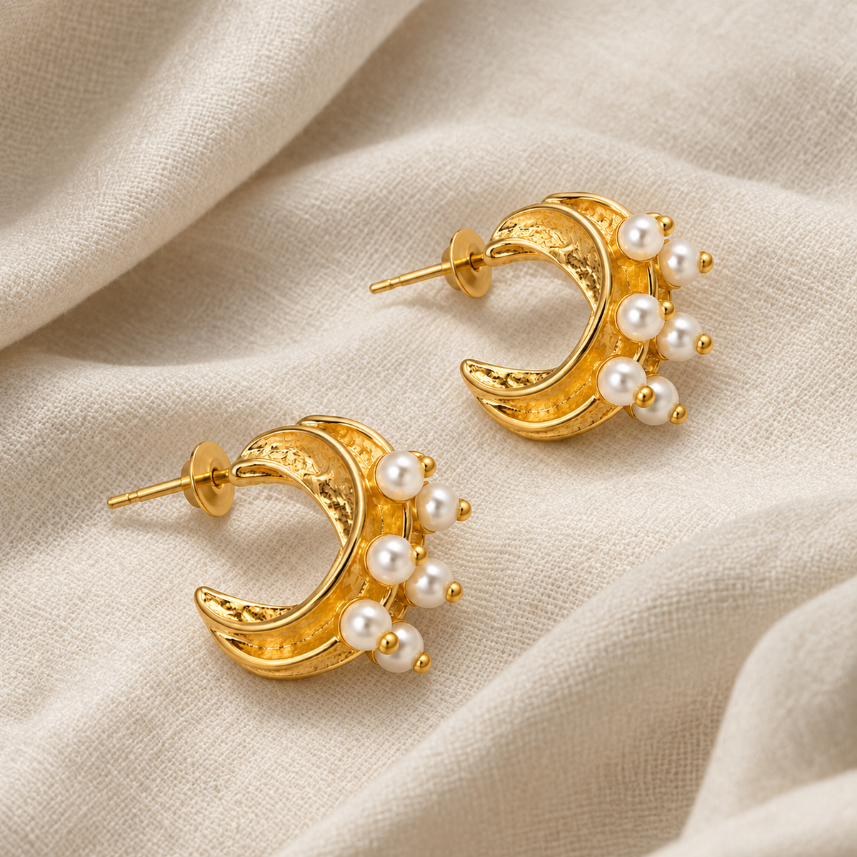 Pearl Twirl Loops Gold