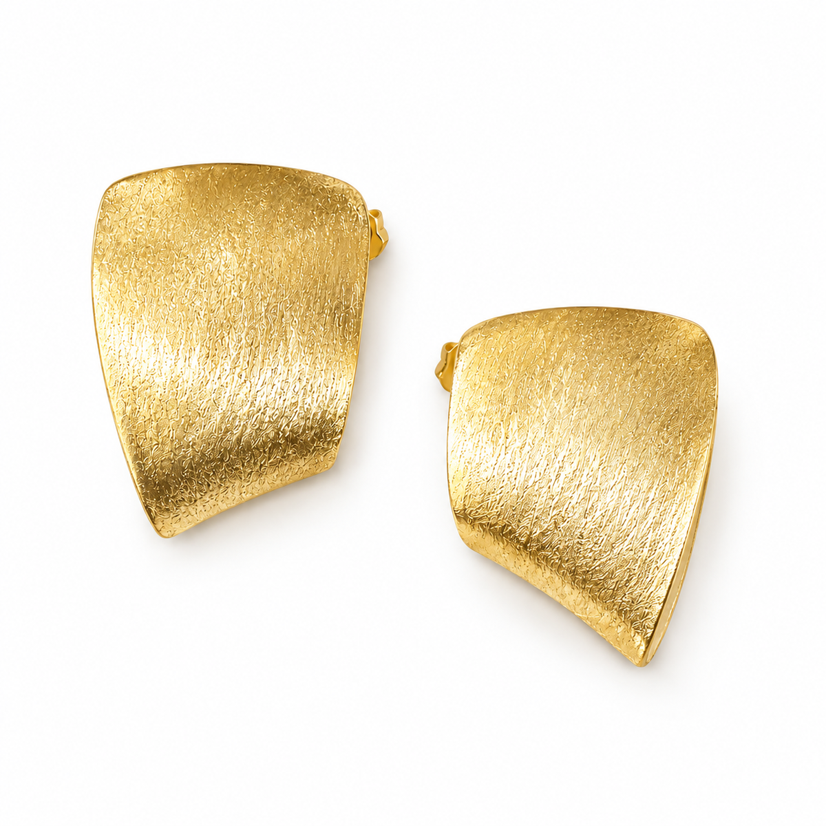 Flat Plate Gold Studs