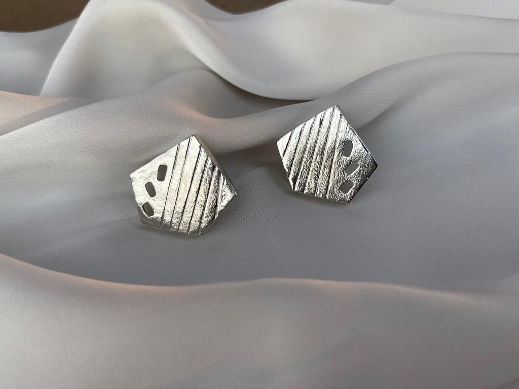 Pentagon silver studs