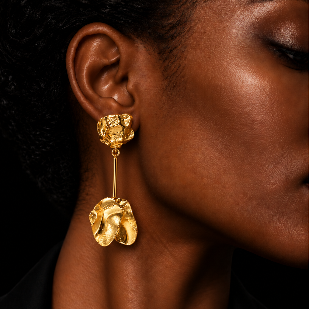 Petals in Gold Earrings