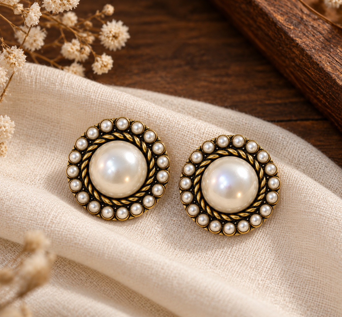 Vintage Pearl stud