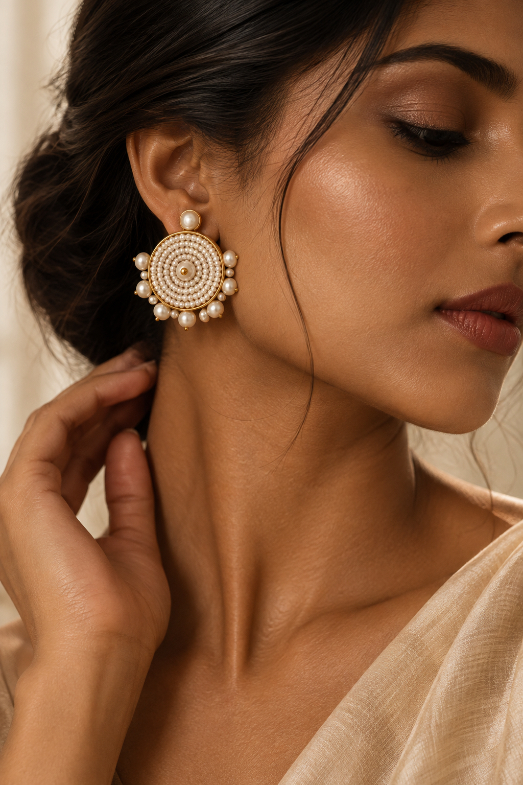Pearl Aura Studs