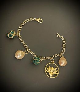 Aqua Flower Bracelet