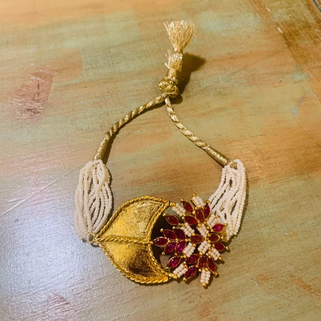 Ruby Leaf Bracelet